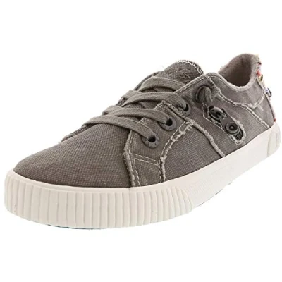 Image of Blowfish Malibu Women&#039;s Fruit Sneaker, Wolf Grey Smoked Oz Canvas, 4 UK
