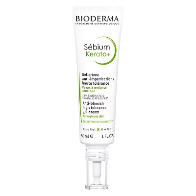 Image of Bioderma Sebium Kerato+ 30ml anti blemish gel cream for acne prone skin