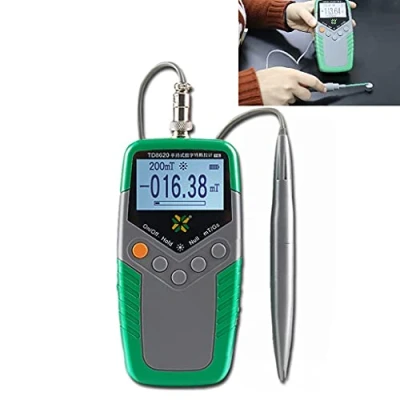 Image of MONOJLY Magnetometer Handheld Digital Test Meter High Precision Gaussmeter Fluxmeter Surface Magnetic Field Tester with Probe 0 2400mT