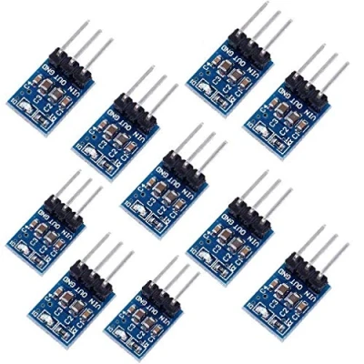 Image of DollaTek 1117 3.3 DC Voltage Regulator Step Down Power Supply Module 4.75V 12V to 3.3V 800mA 10pcs