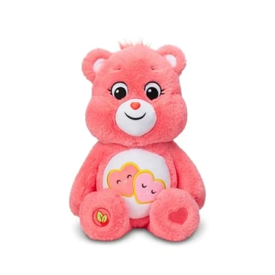 Image of Care Bears Love A Lot Bear 35cm Medium Plush Collectable Cute Toy, Cuddly Toys for Children, Soft Girls Boys, Teddies Suitable and Boys Ages 4+ Basic Fun 22084