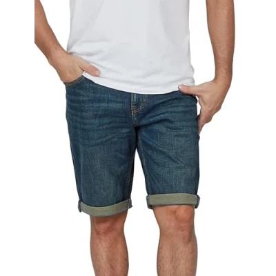 Image of TOM TAILOR Jeans Shorts Men&#039;s Stretch Short Regular Slim Fit Josh Bermuda Summer Denim Plain Blue 30 31 32 33 34 36 38 40 42, Stone Tint (10147), 30W