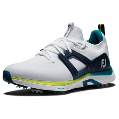 Image of FootJoy Men&#039;s Hyperflex Golf Shoe, White/Lime/Navy, 6.5 UK