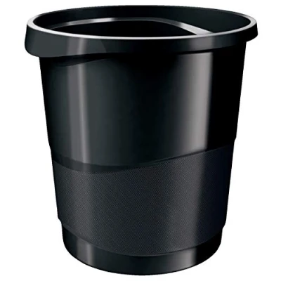 Image of Rexel Choices, 2115622, Waste Bin, Plastic, 14 Litre Capacity, Black