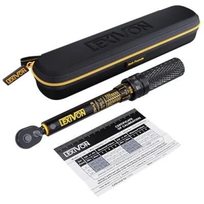 Image of LEXIVON Inch Pound Torque Wrench 1/4 Dr. 72 Tooth Gear Dual Direction Click Type Micro Adjustment 10 150 in lb (1.1 16.9 Nm) Zippered Protective Case (LX 180)