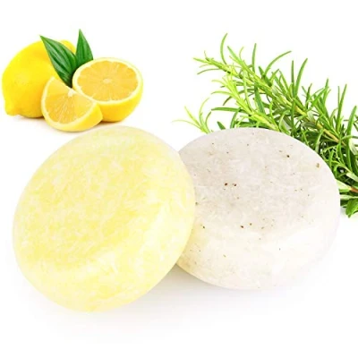 Image of PHOGARY 2PCS Hair Shampoo Bar, Soap (Rosemary+Lemon) Various Fragrances Plant Essence for Dry &amp; Damaged Moisturizes and Cleans Scalp Pores Promotes Healthy Growth 3.88 oz