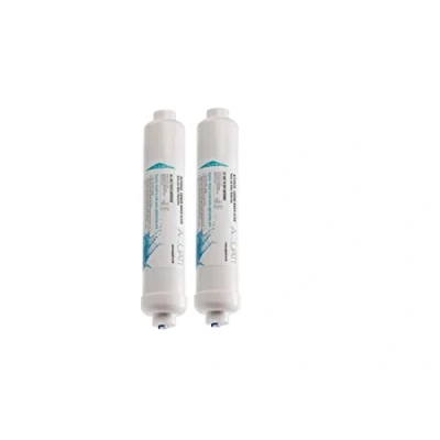 Image of 2X Aquati Under Sink Tap Drinking Water Filter Replacement Inline Cartridges 1/4&quot; Push Fit Connection