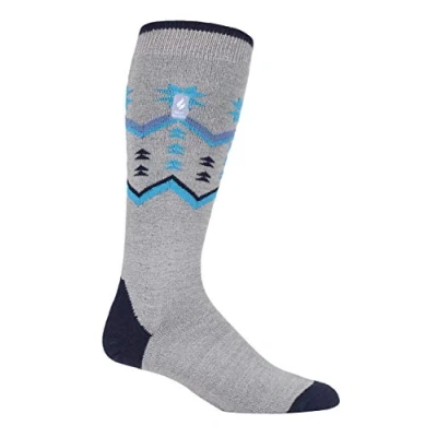 Image of Heat Holders Mens LITE Ladies Thermal Ultra Thin Funky Ski Socks Grey Size UK 6 11