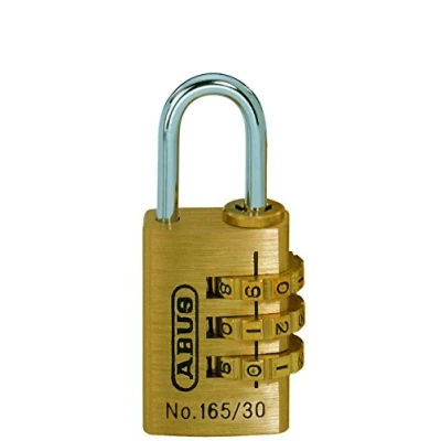 Image of ABUS Combination Lock 165/30 Brass Padlock with Individually Adjustable Number Code Suitcase Lock/Locker Security Level 3