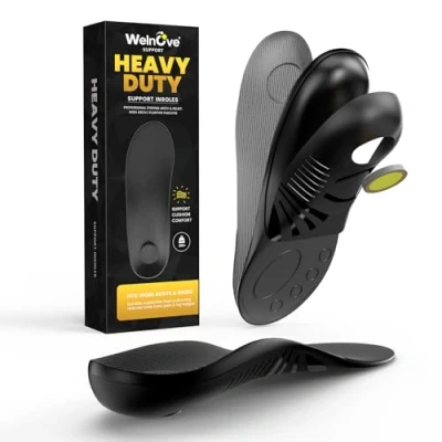 Image of Welnove Plantar Fasciitis Relief Insoles High Arch Support Inserts Shoe for Women &amp; Men Planter Facetious Heel Spur Products Women‘s 9.5 11，Men’s9 10.5