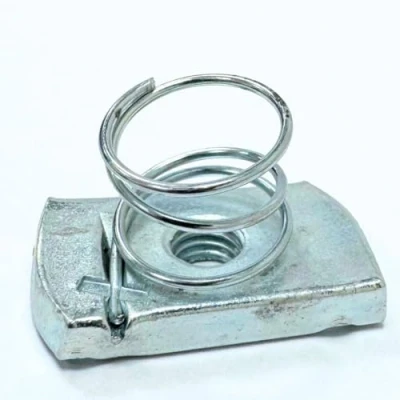 Image of M8 Short Spring Channel Nuts 100 Per Box Bright Zinc Plated (BZP) (CNS8)