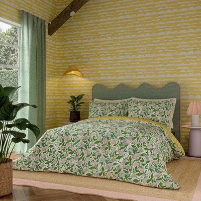 Image of Scion Living Dancing Daisies Duvet Cover King Size Lavender &amp; Honey