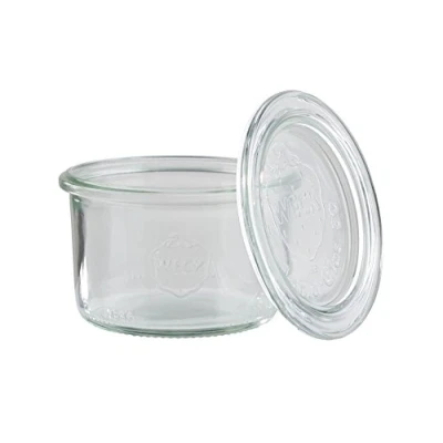 Image of APS 12 Original WECK jars with lid, Ø 9 cm, H: 6 tumbler, preserving jar, deco dessert storage dishwasher safe, capacity 200 ml