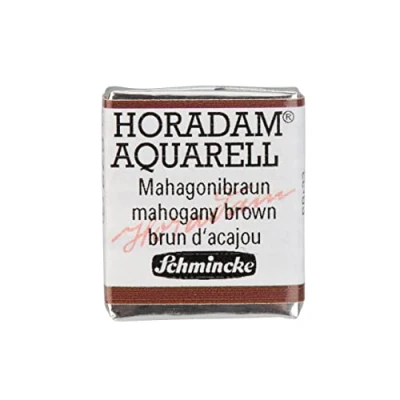 Image of Schmincke HORADAM® AQUARELL Finest Artists&#039; watercolours, 672 Mahogany Brown, 14 044, 1/2 pan