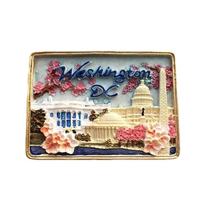 Image of Washington DC USA 3D Refrigerator Magnet Souvenirs Handmade Resin Magnetic Stickers Home Kitchen Decoration,Washington Fridge Collection Gift