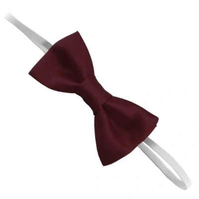 Image of Great British Tie Club Children&#039;s Satin Elastic Bow Ties (Burgundy)