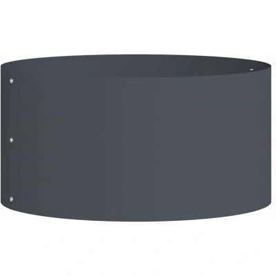 Image of vidaXL Anthracite Metal Pot 40 cm Diameter Durable