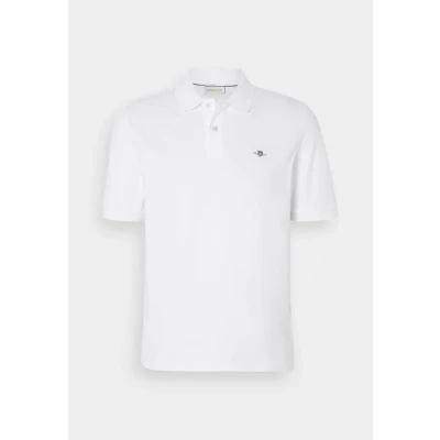 Image of GANT Men&#039;s Reg Emb Archive Shield Polo Shirt, White, 3XL
