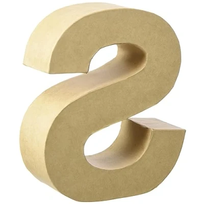 Image of Glorex Cardboard Letter &#039;S&#039; S Natural