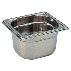 Image of Matfer Bourgeat Stainless Steel 1/6 Gastronorm Tray 100mm