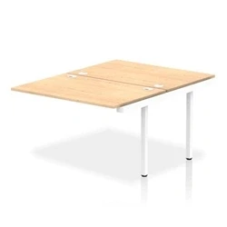 Image of Impulse Bench B2B Ext Kit 1200 White Frame Office Desk Maple
