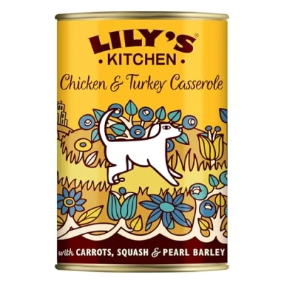 Image of Lily&#039;s Kitchen Natural Adult Wet Dog Food Tin Chicken &amp; Turkey 6 x 400g