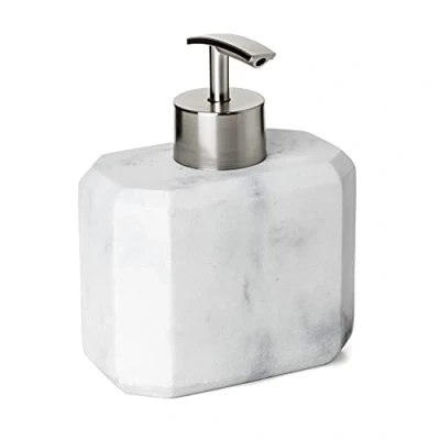 Image of Tatay Liquid Soap Dispenser, Polyresin, Marble, 10.2 x 6.2 13.2