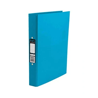 Image of Indigo A4 2 Ring Binder File Folder Light Blue , Pack of 10