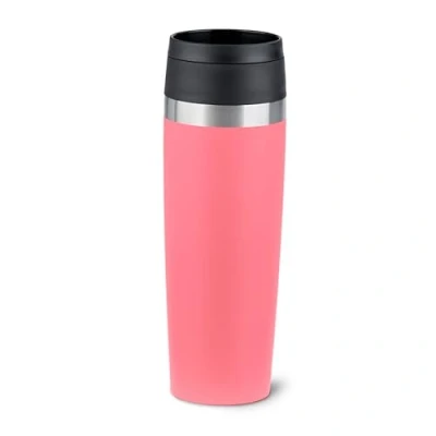 Image of Emsa Travel Mug N2023950 Gobelet Isotherme 500 ml, Chaud 6 h + 12 Froid, 100% tanche, Outer and fermeture Facilities, revêtement en Poudre, Corail