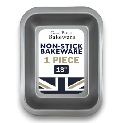 Image of 33cm Roasting Baking Tin Tray Superior Double Coated Non Stick, Made in England
