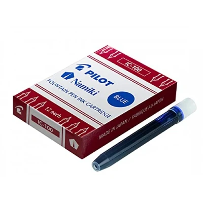 Image of PILOT Namiki Ink Cartridges for Fountain Pen Capless Blue Pack of 12