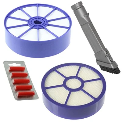 Image of SPARES2GO Washable Pre &amp; Post Motor Allergy HEPA Filter + Crevice Tool for Dyson DC33 DC33i Vacuum Cleaner (+ 5 Fresheners)