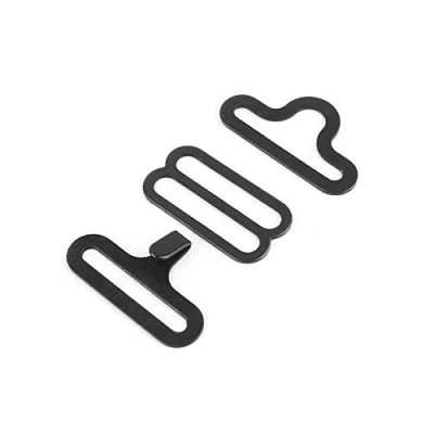Image of TOPINCN 50 Sets 3/4&quot; Bow Tie Clip Hardware Set Adjustable Cravat Straps Necktie Clips Hook DIY Fastenings Fastener Ties Neckties Black
