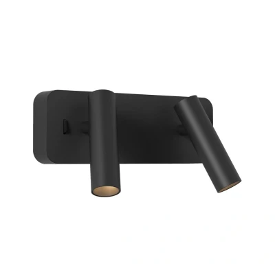 Image of Enna Twin Matt Black Reading Light Astro