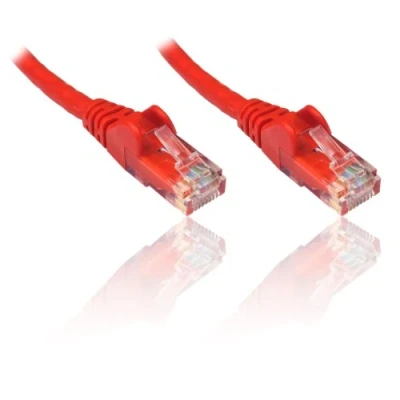 Image of PremiumCord Network Cable, Ethernet, LAN &amp; Patch Cable CAT5e, UTP, Fast Flexible Robust RJ45 1 Gbit/S, AWG 26/7, Copper 100% Cu, Red, 5 m