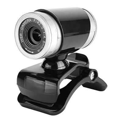 Image of ciciglow Web Camera, USB Webcam Clip on 360 Degree 12 Megapixel HD Camera with Microphone for Laptop and Desktop(Black+Silver)