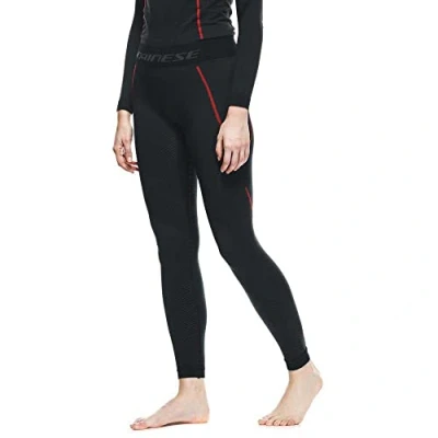 Image of Dainese Women&#039;s Thermo Pants Lady Base Layer Bottom, Black/Red, XS/S