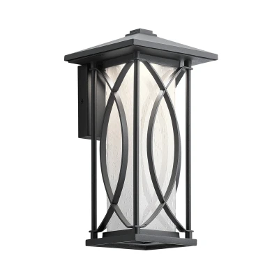 Image of Kichler Ashbern Outdoor 1 Light Wall Lantern Textured Black IP44