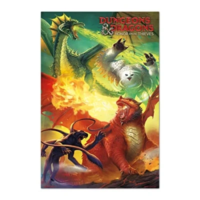 Image of Grupo Erik Dungeons &amp; Dragons Honor Among Thieves Monsters Poster 36 x 24 inches / 91.5 61 cm Shipped Rolled Up Cool Posters Art Prints Wall