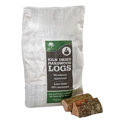 Image of Kiln Dried Hardwood Logs Jumbo 60 Litre Sack (approx 18kg) . Perfect for Log Burners, Wood Stoves Open fires, Fire Pits and Pizza Ovens Woodsure Approved (1 x 60L Sack)