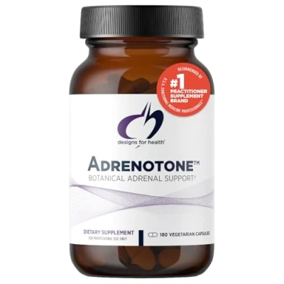 Image of Designs for Health Adrenotone targeting The adrenals, Featuring Rhodiola Rosea and Ashwagandha, Vitamins B6, B2, B5, Supports Nervous System Resistance to Stress, 180 Capsules