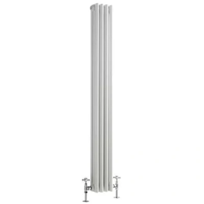 Image of Milano Windsor White Cast Iron Style Vertical Triple Column Radiator 1500mm x 200mm