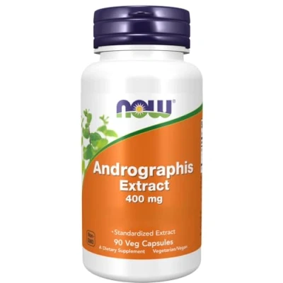 Image of Now Foods, Andrographis Extract, 400mg, 90 Vegan Capsules, Lab Tested, Vegetable, Gluten Free, Soy Vegetarian