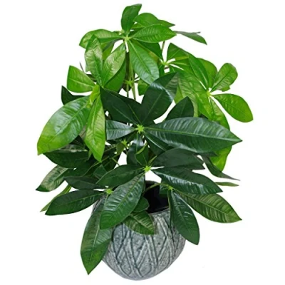 Image of Leaf Design UK Realistic Artificial Foliage Plant with Pot, Green, 50cm
