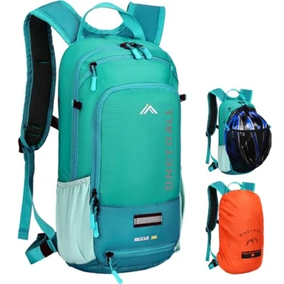 Image of LOCAL LION Hydration Backpack for Men and Women, Cycling with Raincover Helmet Cover, Lightweight &amp; Waterproof Small Rucksack Bag