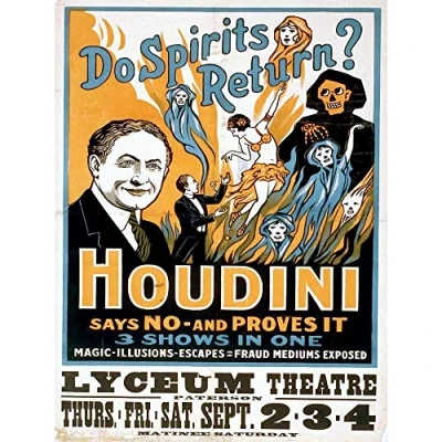 Image of Wee Blue Coo Harry Houdini The Magician Vintage Advertising Art Print Poster Wall Decor 12X16 Inch
