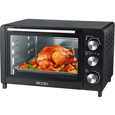 Image of Prodex PX7023B 23 Litre Tabletop Mini Oven, 1500W Electric Cooker &amp; Grill, Ideal for Roasting, Baking, Grilling Reheating, Temperature Range: 100 230C, Black