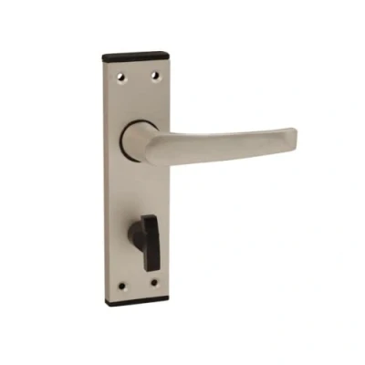 Image of VIBE Seighford Lever Bathroom 150mm on Satin Anodised Aluminium Door Handle for Internal Doors