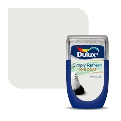 Image of Dulux 5382966 Simply Refresh Tester Paint, White Mist, 30 ml