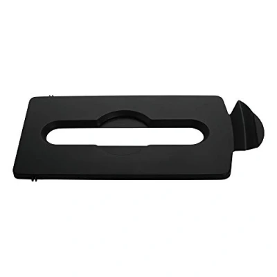 Image of Rubbermaid Commercial Products Slim Jim Recycling Station Black Paper Slot Lid 2007894